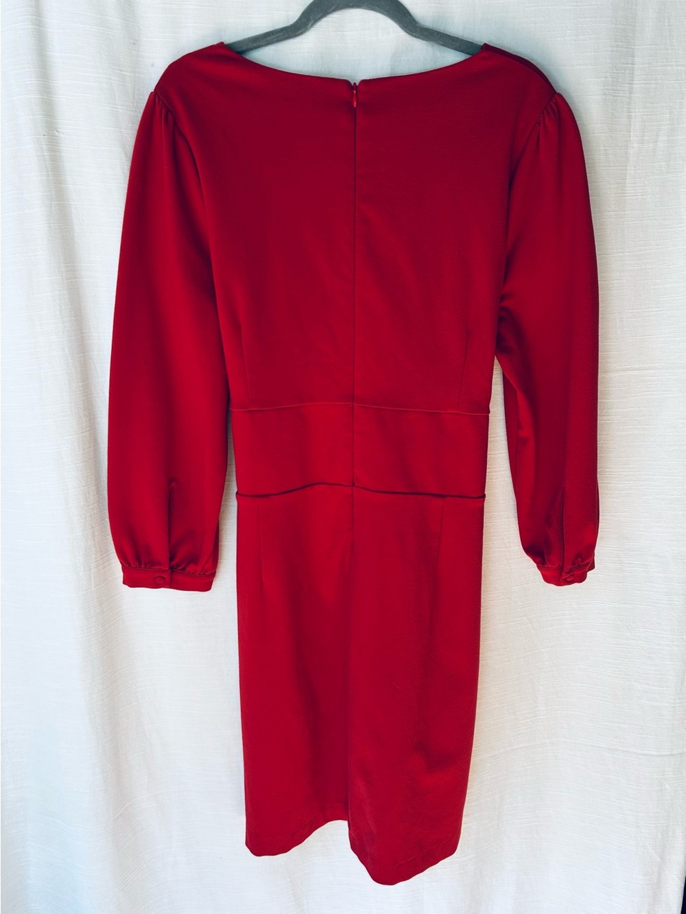 Boden Red Dress with Front (or Back) Tie with White Lace Bow Accent - Picture 6 of 8